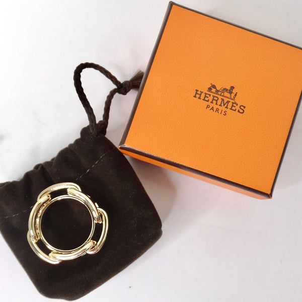 Shop HERMES Hermes Scarf ring Regate / Chaine d'ancre by Kenista