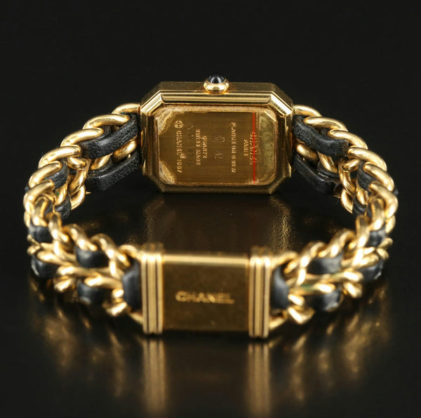 Chanel 1987 Premiere 20mm Rock Quartz & Gold-Plated Chain Wrist