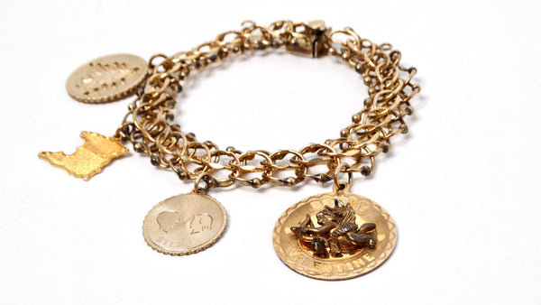 1970s 12k Gold Plated Charm Bracelet - 1 Of 20 – Vintage by