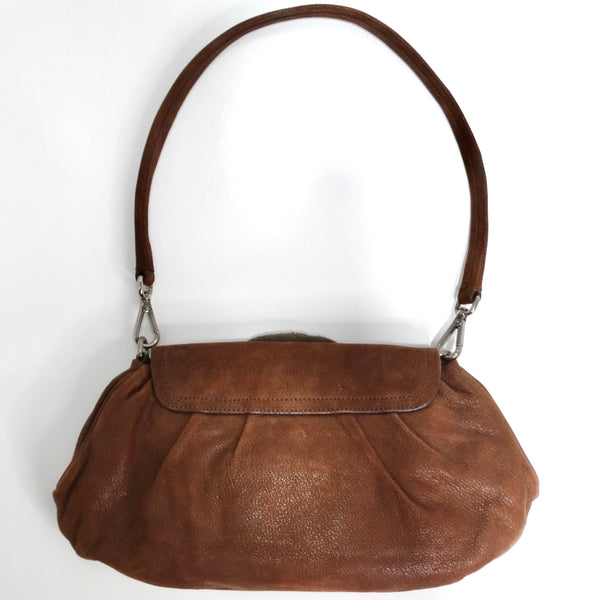 PRADA Vintage Brown leather Shoulder Bag | eBay