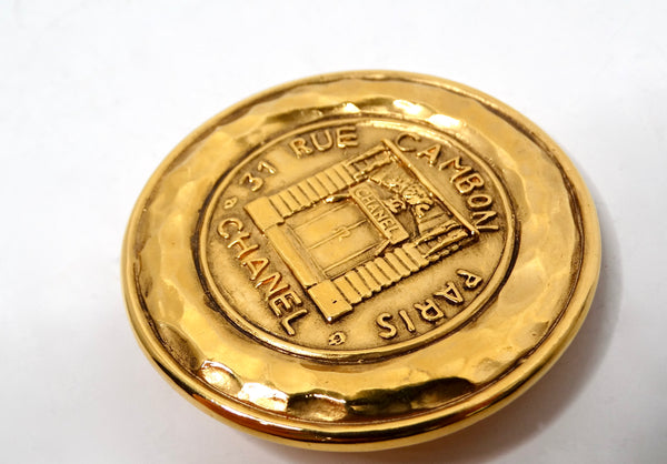 1980s Chanel 31 Rue Cambon Gold Plated Brooch – Vintage by Misty