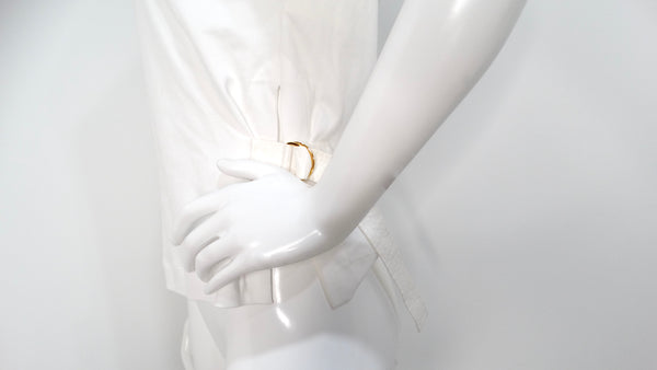 Louis Vuitton White Cotton T-shirt With Gold-Tone Monogram