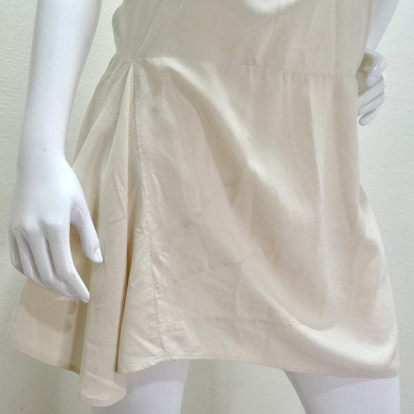 Prada Ivory Silk Pleated Knot Mini Dress – Vintage by Misty