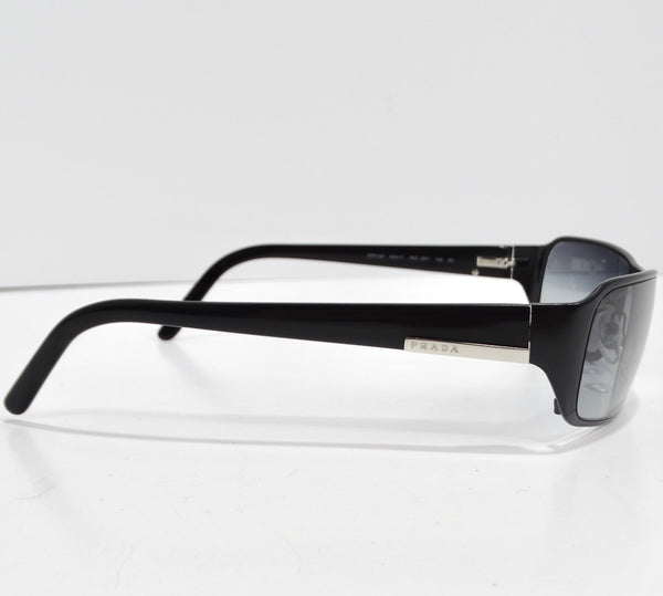 Prada 1990s Black Rectangular Frame Sunglasses – Vintage by Misty