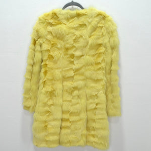 Philosophy di Alberta Ferretti 1990s Yellow Fox Fur Coat