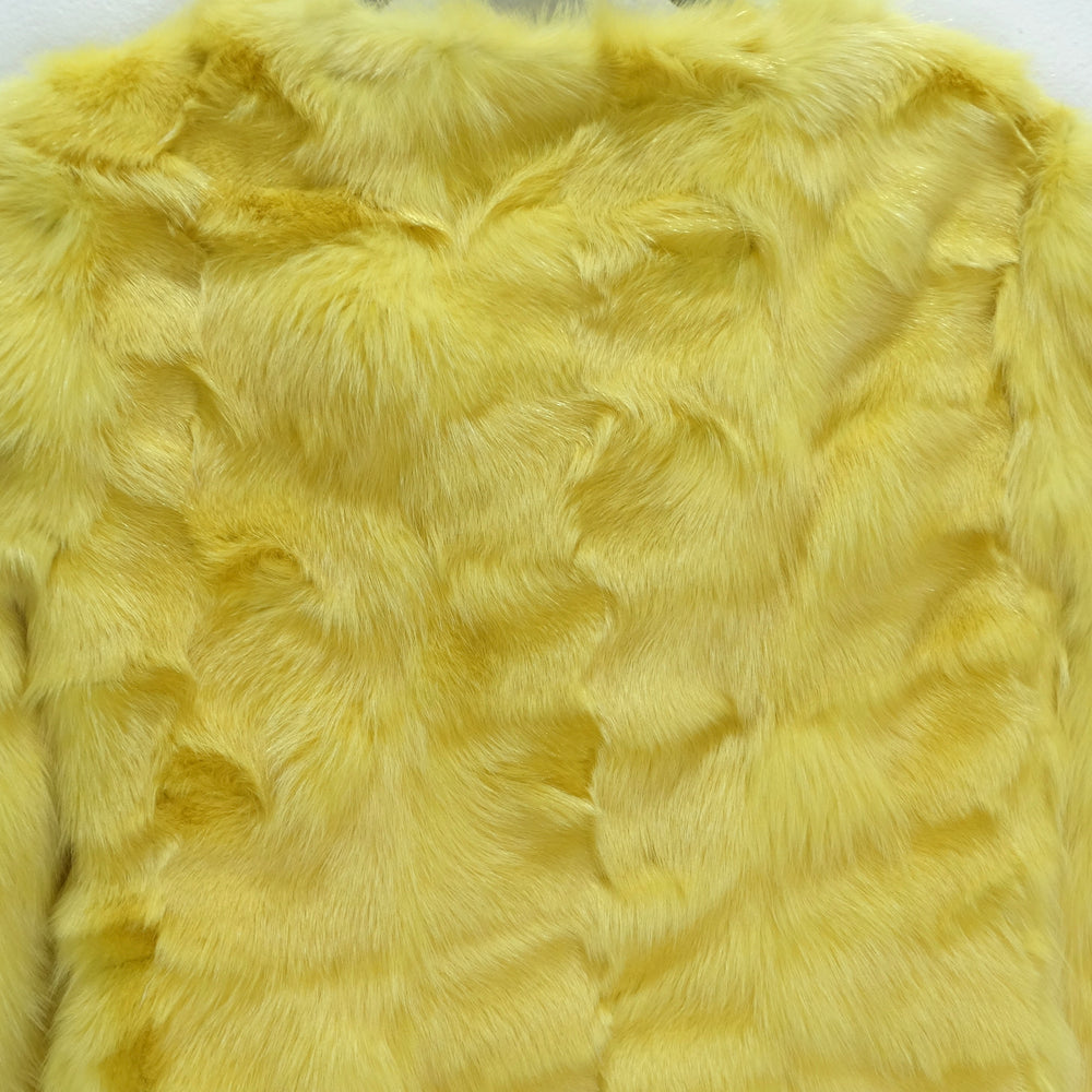 Philosophy di Alberta Ferretti 1990s Yellow Fox Fur Coat