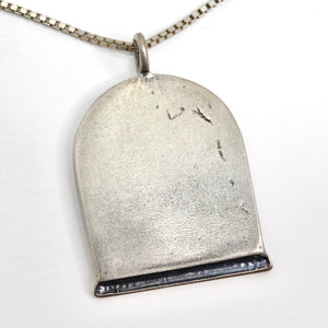 1970s Silver Hebrew Blessing Necklace