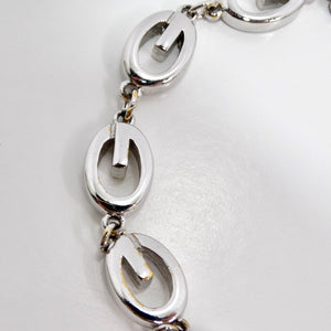 Givenchy 1990s Custom Silver Plated Bracelet