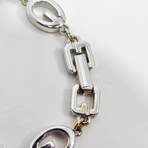 Givenchy 1990s Custom Silver Plated Bracelet