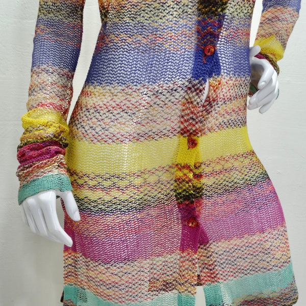 Missoni 1980s Multicolor Knit Button-Up Cardigan – Vintage by Misty