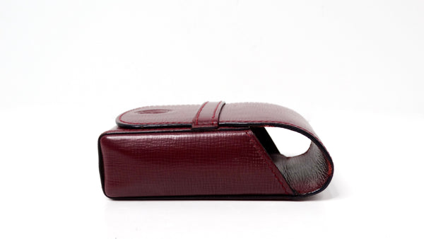cartier cigarette case leather Burgundy coloured Cartier signature Vintage Cartier Black Leather Cigarette