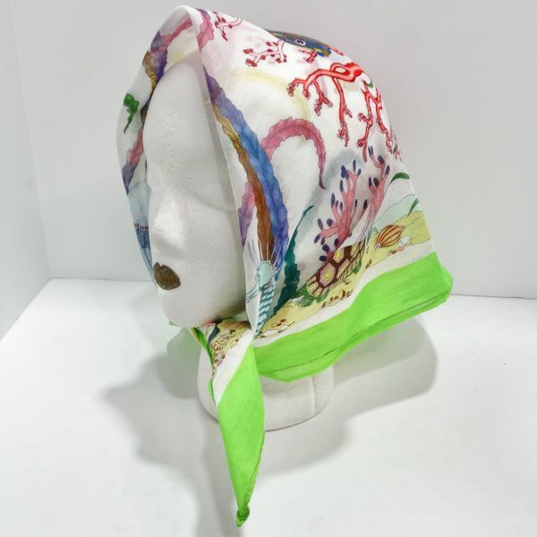 Gucci Vintage V. ACCORNERO シルクスカーフ Gucci Vintage V. Accornero Silk Funghi Mushroom Scarf