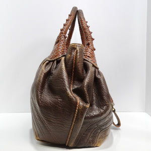 Fendi Brown Leather Spy Shoulder Bag