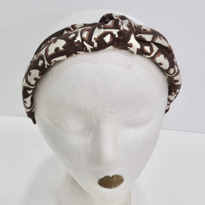 Christian Dior Brown Monogram Knot Headband