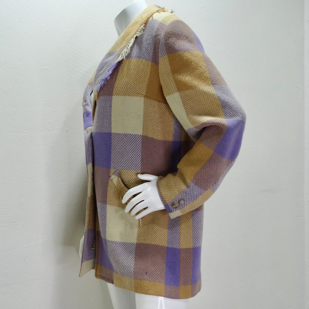 1970s Western Plaid Wool Blazer