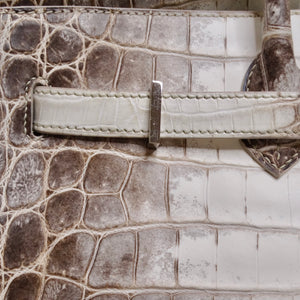 Hermes Birkin 35cm Himalayan Niloticus Crocodile Matte Palladium Hardware