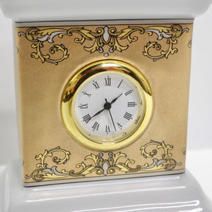 Versace Rosenthal 1990s Porcelain Table Clock