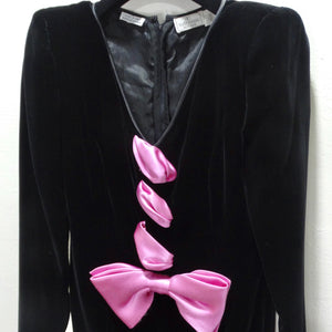 Valentino 1980s Pink Bow Dress