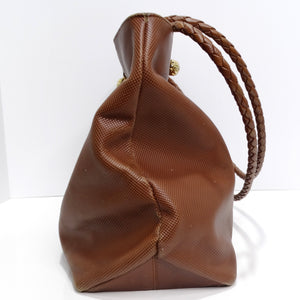 Bottega Veneta 1980s Brown Leather Tote Shoulder Bag