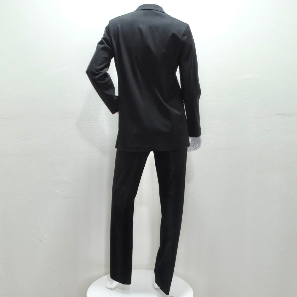 Jill Sander 90s Black Blazer & Trouser Suit Set