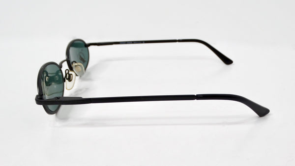 小物 90s Armani Oval Archive Sunglasses 1990s Giorgio Armani Blue Tinted Black Metal Skinny Oval