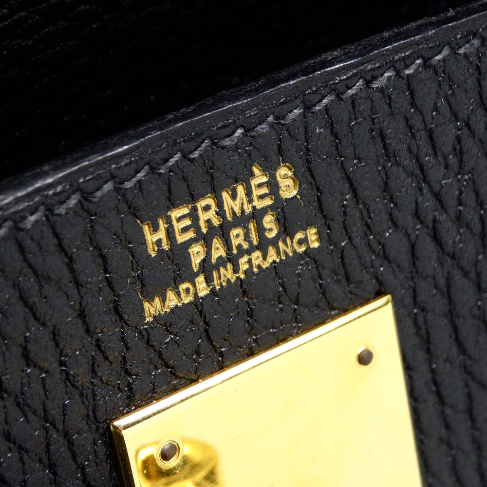 Hermes Kelly 1993 Black Ardennes Leather 32 Cm