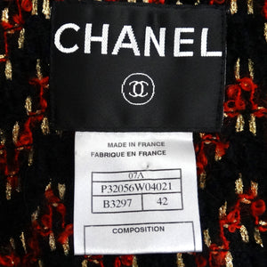 Chanel Fall 2007 Black Red Wool Jacket