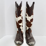 Vintage cowhide Sterling Silver Cowboy Boots