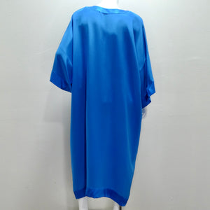 Albert Capraro 1970s Blue Kaftan Dress