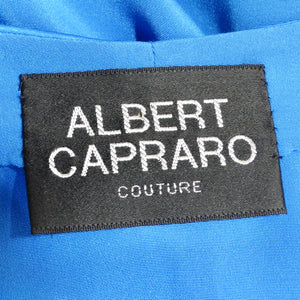 Albert Capraro 1970s Blue Kaftan Dress