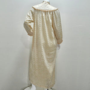 Christian Dior 1960s Ivory Velvet Maxi Dress