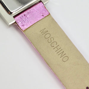 Moschino 1980s Pink Crystal Watch