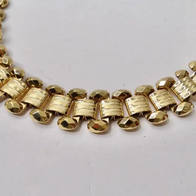 1980s Gold Plated Choker Necklace