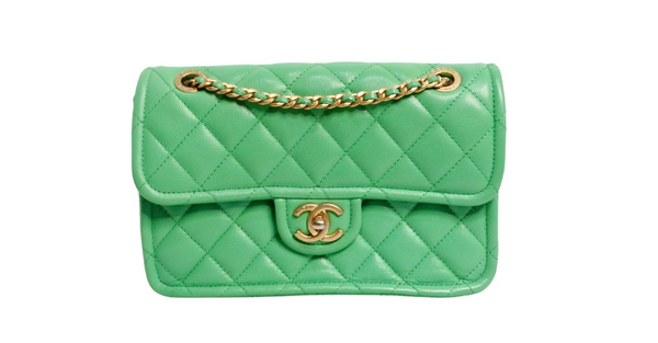 2021 Chanel Mint Green Caviar Leather Flap Bag – Vintage by Misty