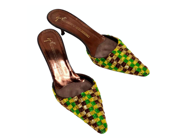 New Color] Bit Square-Toe Mules