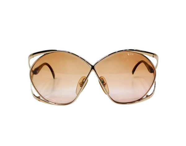 クリスチャン ディオール DIOR サングラス 2056 Christian Dior 1980s Butterfly 2056 Orange Gradient Tinted Lens