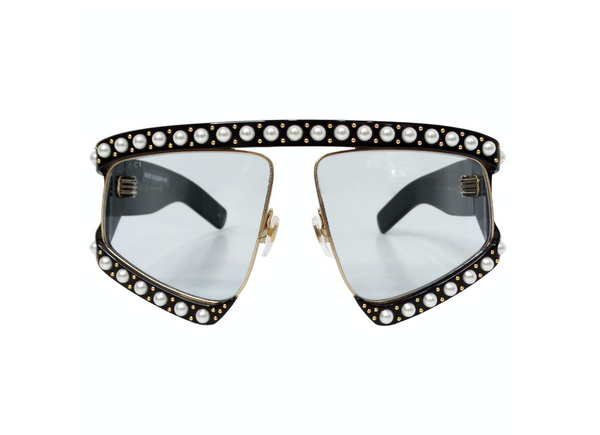 Gucci Hollywood Forever Pearl Acetate Tinted Oversized Mask Gucci Hollywood Forever Pearl Acetate Tinted Oversized Mask