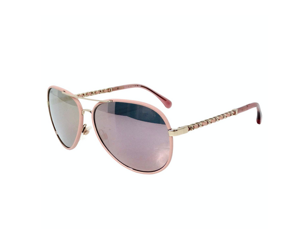 Chanel Light Pink Metal Polarized Pilot Winter Aviator  display picture 1