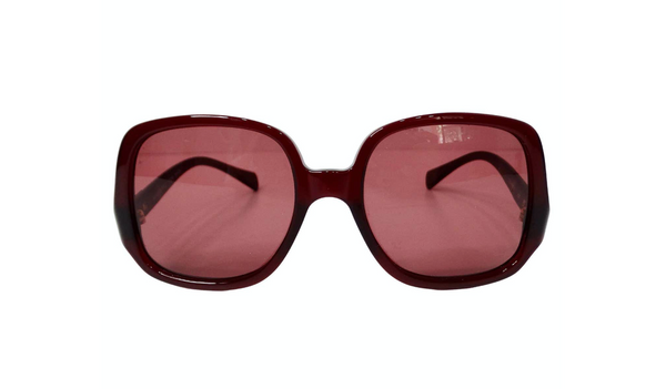 Y2K Chanel Red Oversized Round Tinted Sunglasses – Vintage by Misty