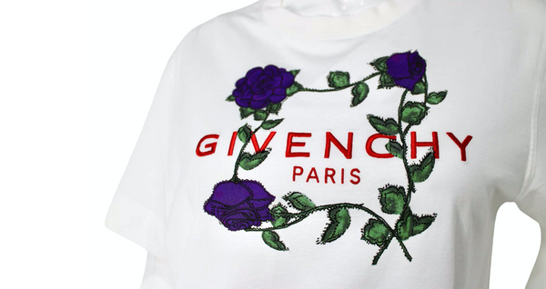 Givenchy Paris Purple Rose Print T-Shirt – Vintage by Misty