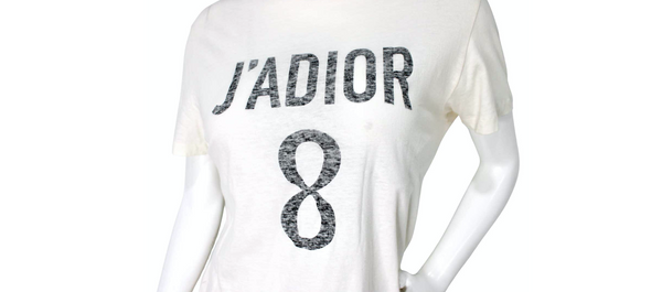 Dior Tシャツ　レディース　J'ADIOR 8 Tシャツ J'Adior 8 T-Shirt Black Cotton and Linen Jersey | DIOR