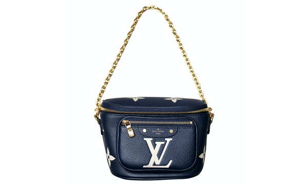 Louis Vuitton Navy & Cream Empreinte Monogram Mini Belt Bag  display picture 1