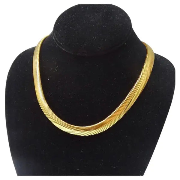 Gold Thick Snake Chain Necklace