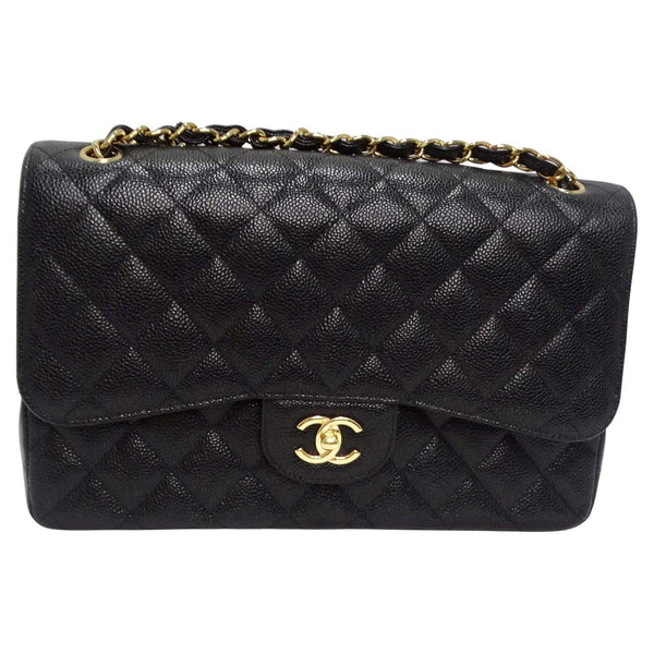 Chanel Jumbo Double Flap Bag Black Caviar Leather