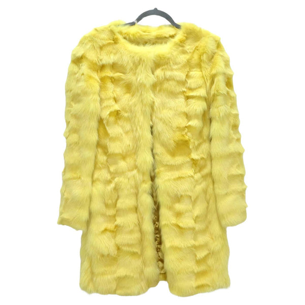 Philosophy di Alberta Ferretti 1990s Yellow Fox Fur Coat – Vintage 