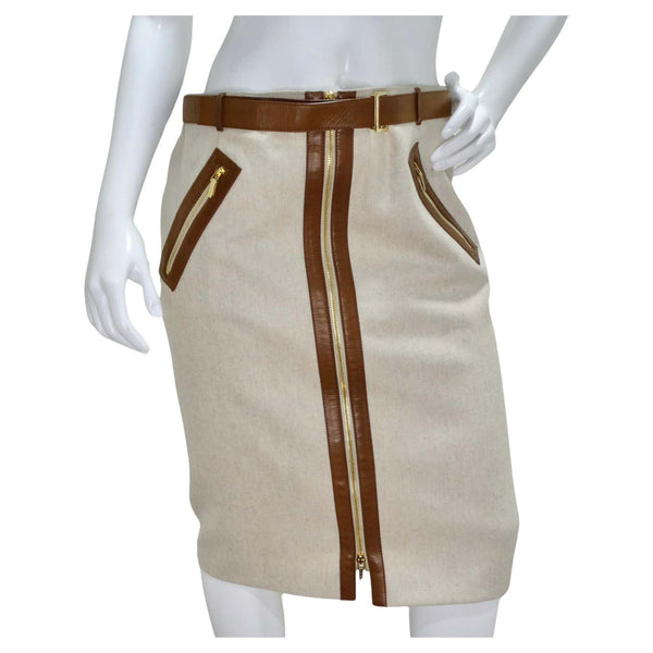 Gucci Belted Wool Pencil Skirt – Vintage by Misty
