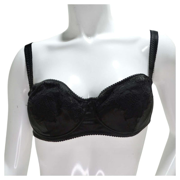 【関税＆送料込み】Dolce & Gabbana Black Lace Balconette Br Dolce & Gabanna Black Lace Detail Balconette Bra – Vintage