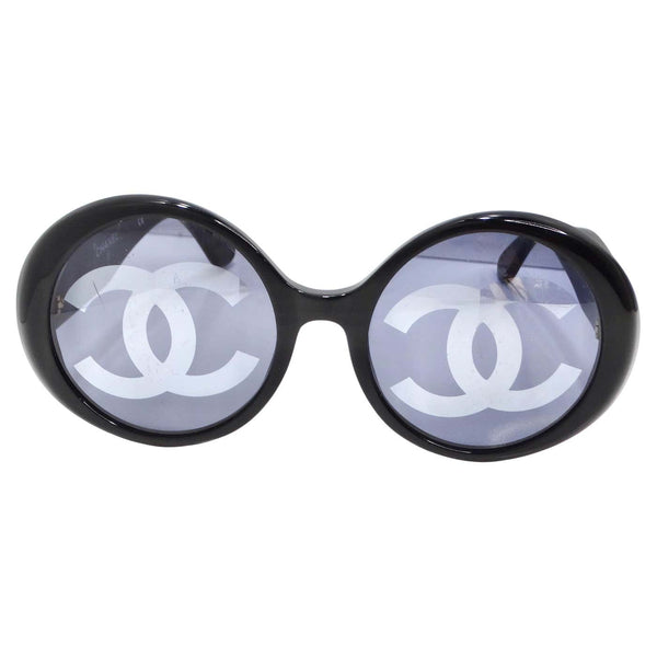 Chanel 1993 Black CC Logo Round Lens Sunglasses – Vintage by  display picture 2