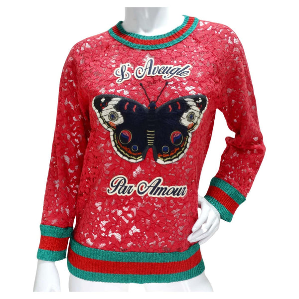 Gucci L'Aveugle Par Amour Graphic Print Sweatshirt – Vintage by 