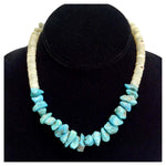 1960s Navajo Turquoise Shell Beaded Necklace